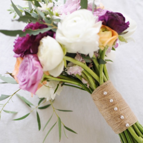 Wedding flowers ribbon