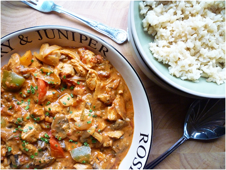 Chicken and Three Pepper Goulash