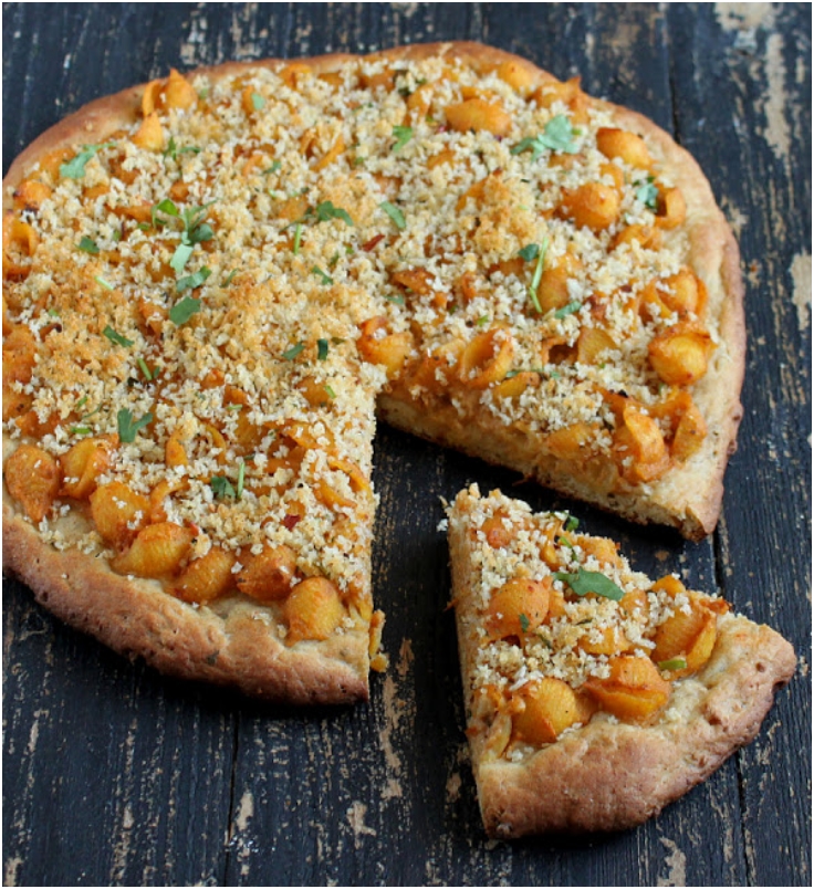Chipotle Mac and Cheese Pizza with Kamut Wheat Cashew Crust