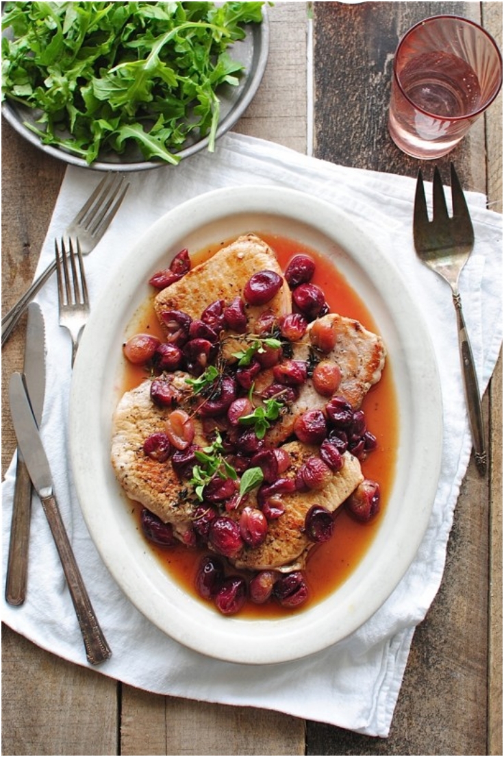 Seared Pork with Roasted Grapes