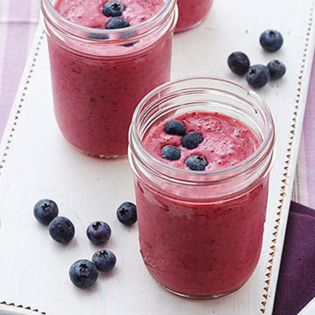 Cherry-Blueberry Banana Smoothies