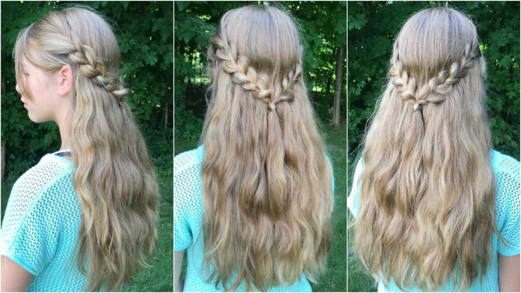 Boho Braidbacks with Flat Iron Waves