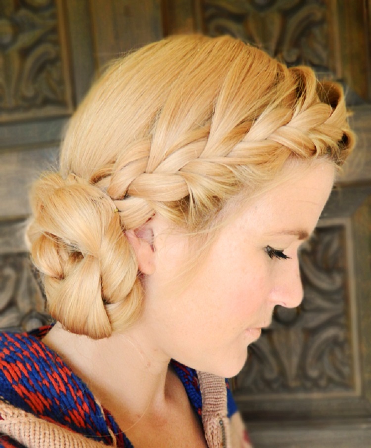 Double Braid Boho Side Bun