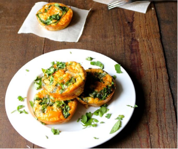 Chorizo Spinach and Sweet Pepper Egg Muffin