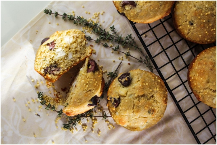 Olive-and-Feta Corn Muffins