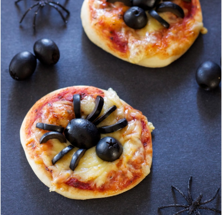 Mini Spider Pizzas