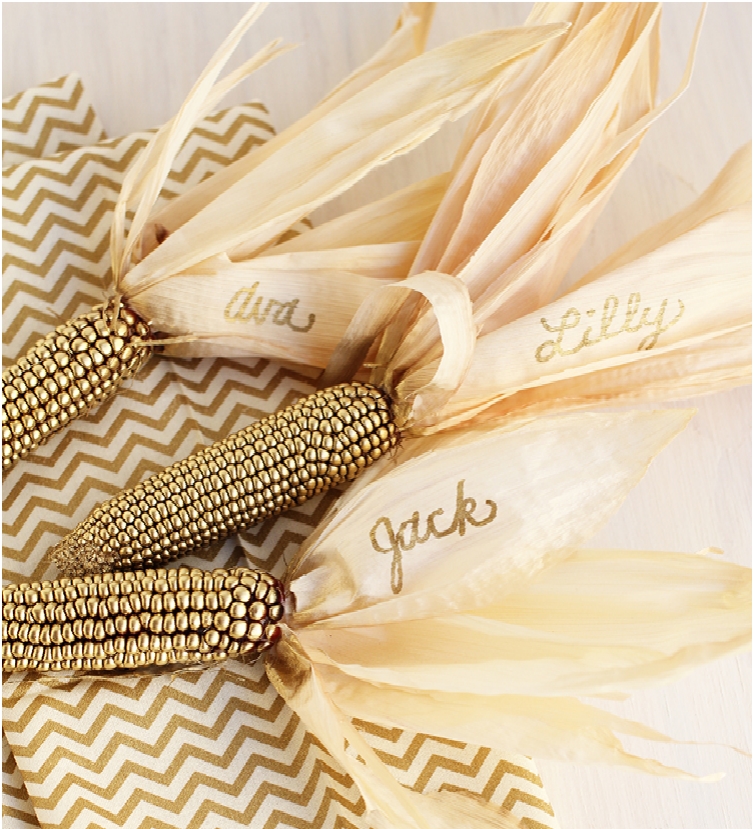 THANKSGIVING GOLD CORN PLACE HOLDERS