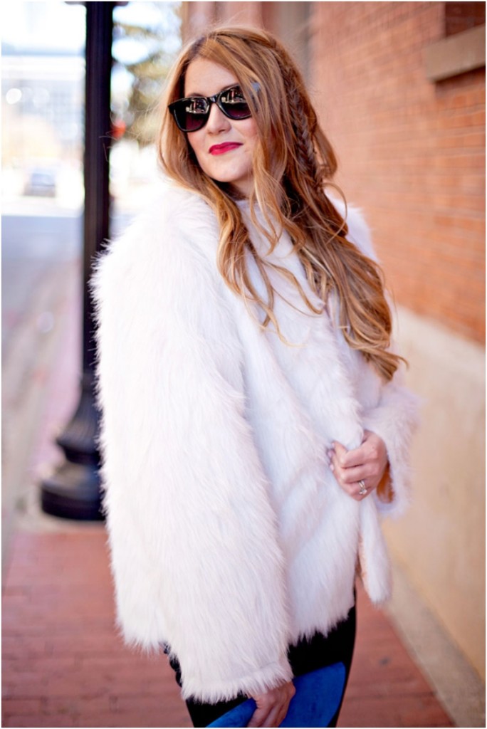 oversized faux fur coat